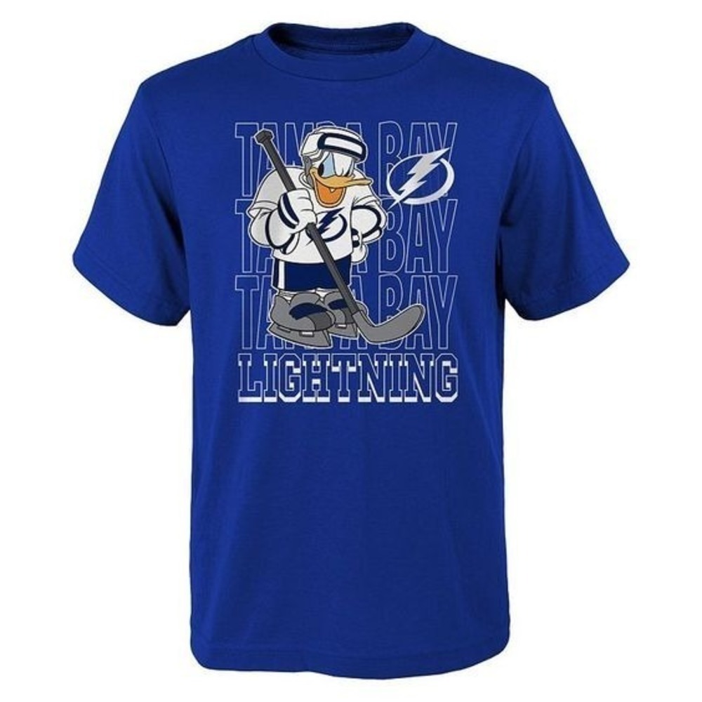 Tampa Bay Lightning Disney Donald Duck Three-Peat Fan T-Shirt